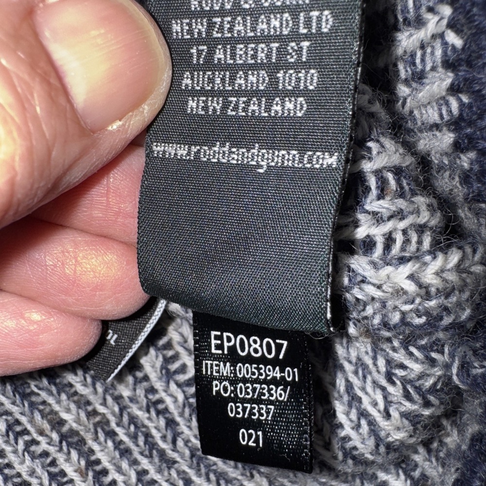 Rodd & Gunn Gray 100% Pure New Wool Quarter Zip Sweater Sz S Preppy Old $ EUC - Picture 8 of 10